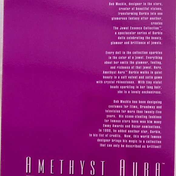 Bob Mackie Amethyst Aura Barbie - Picture 3 of 3